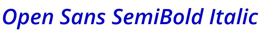 Open Sans SemiBold Italic लिपि